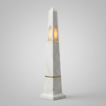 Luxury Marble Obelisk Accent Floor Lamp