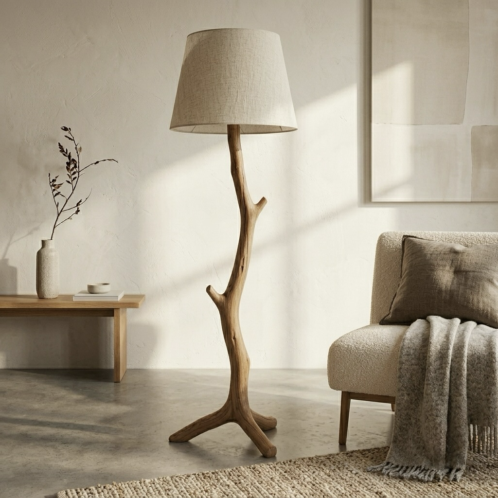 Rustic Natural Branch Floor Lamp