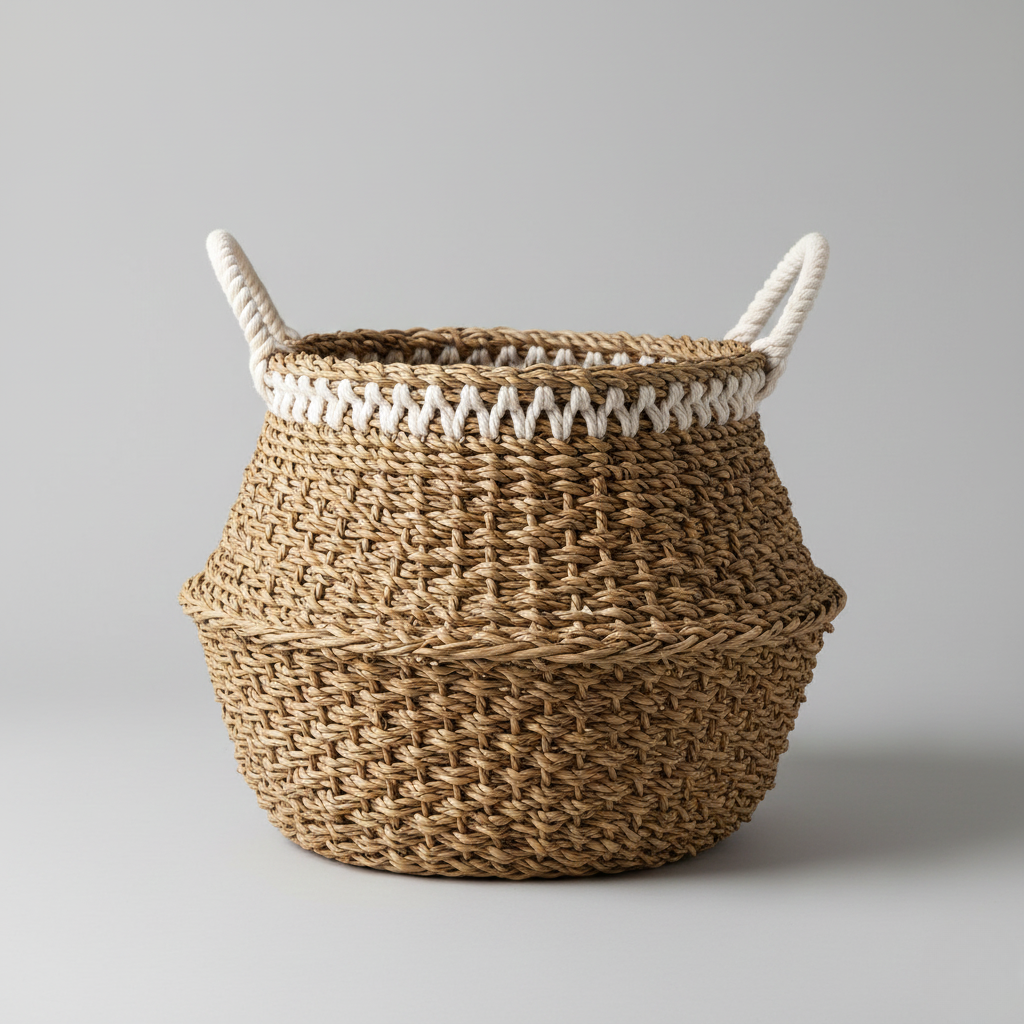 Woven Seagrass Storage Basket