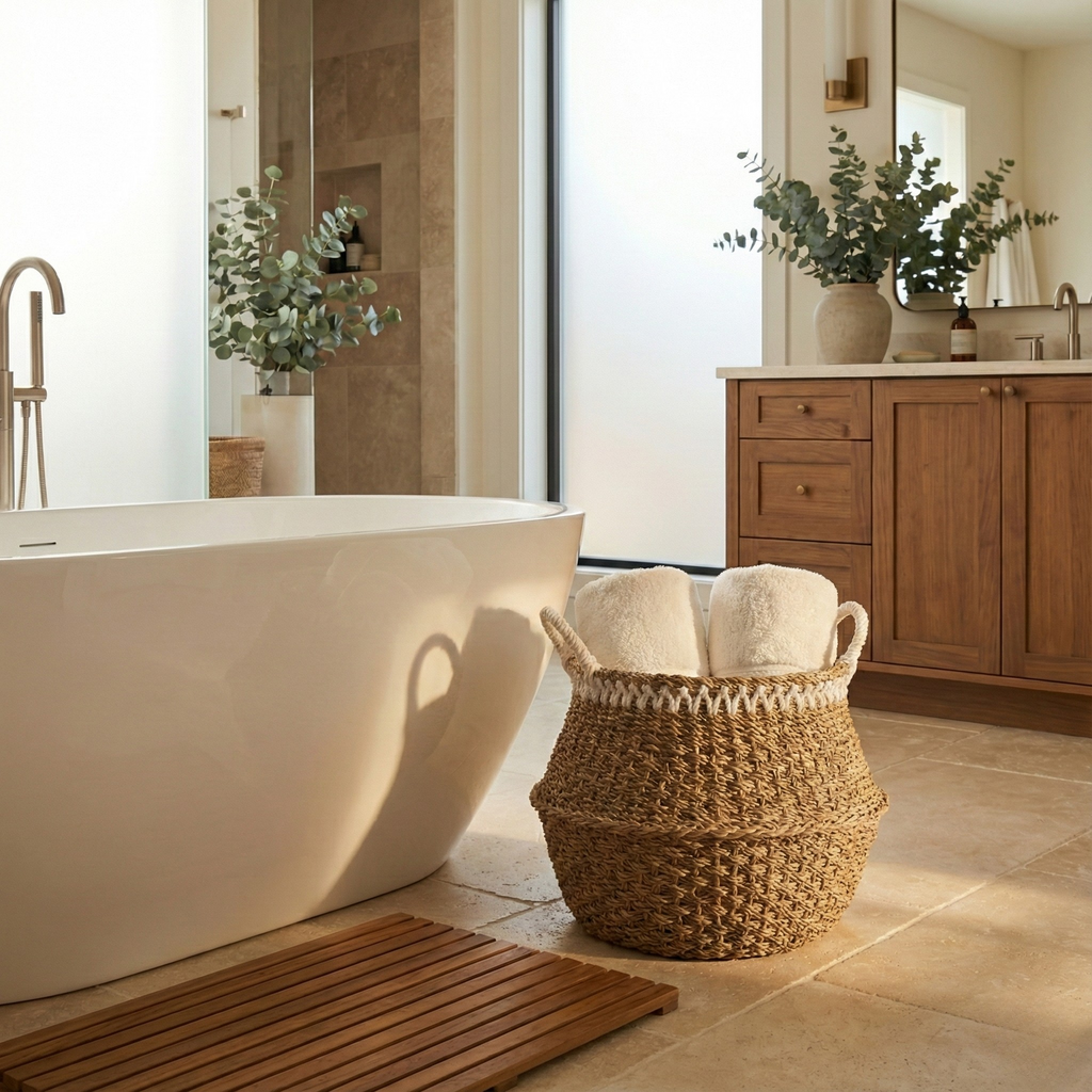 Woven Seagrass Storage Basket