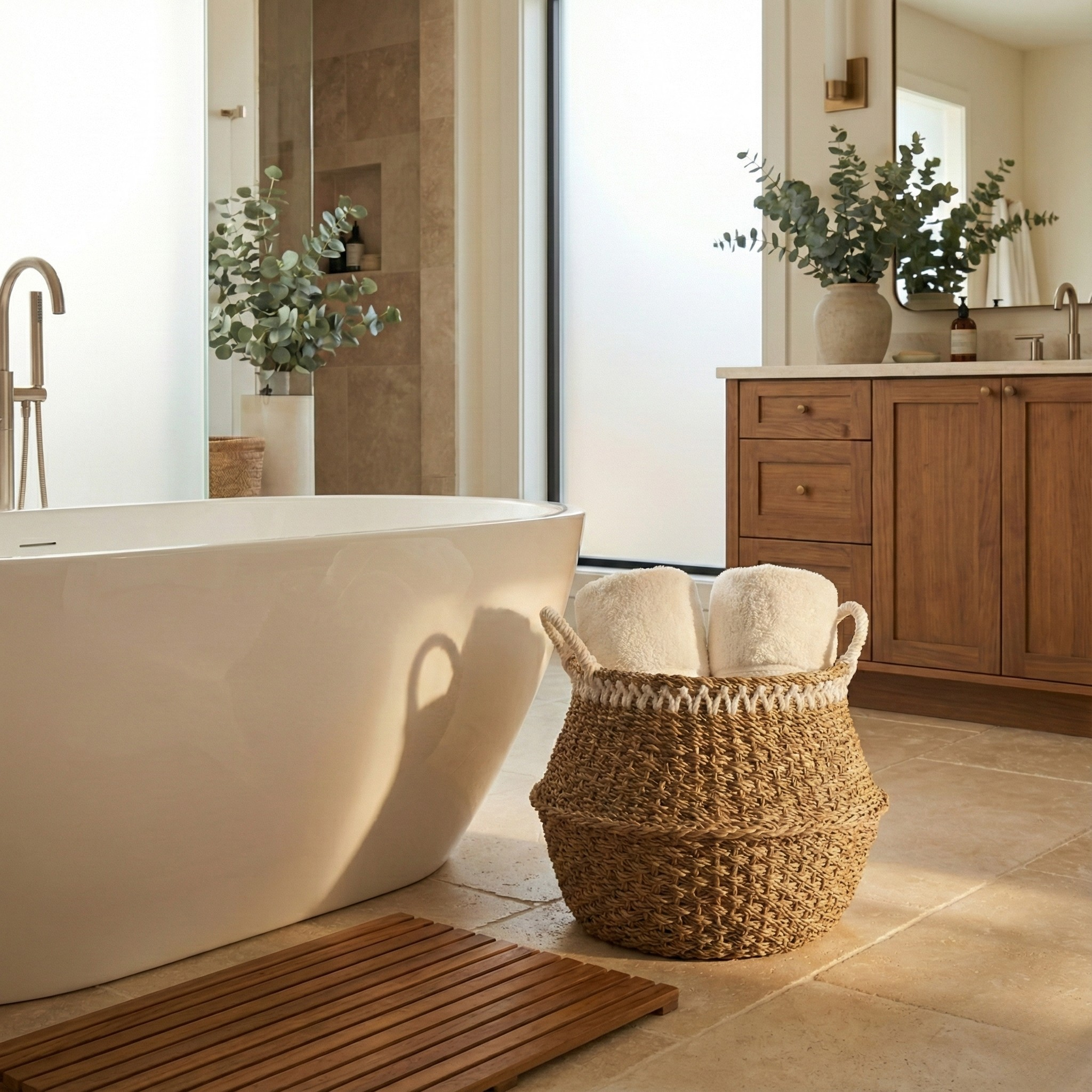 Woven Seagrass Storage Basket