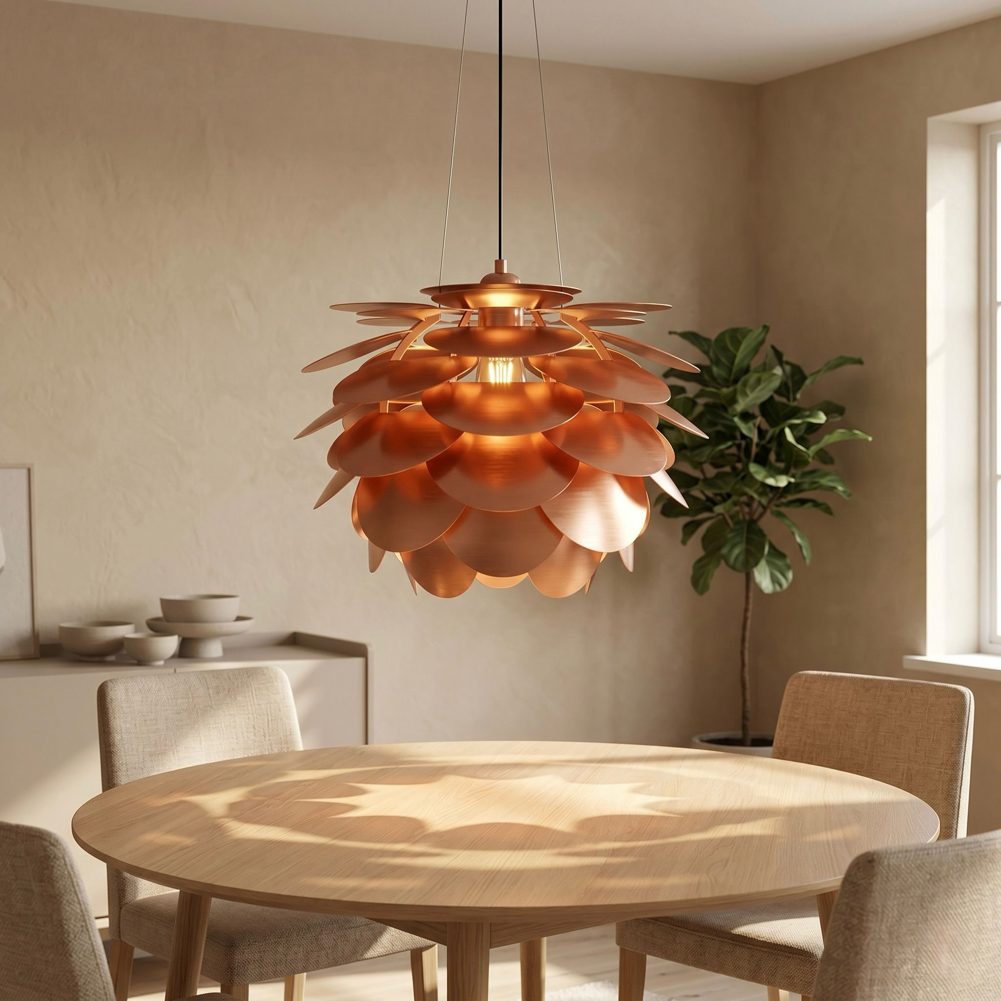 Layered Petal Pendant Chandelier