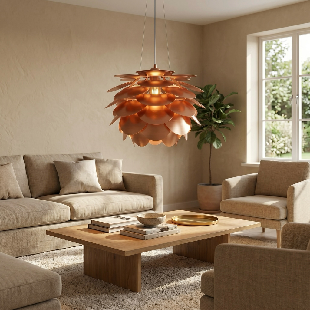 Layered Petal Pendant Chandelier