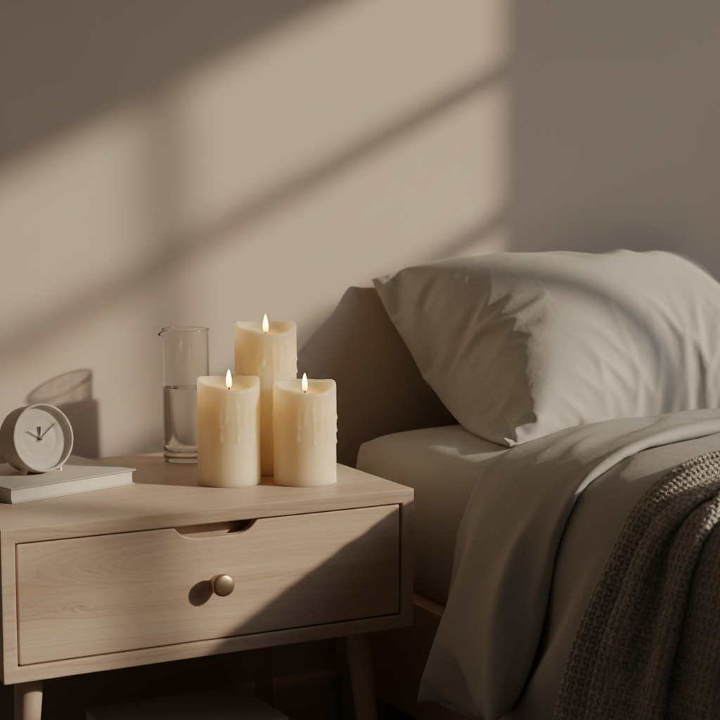 Flameless LED Pillar Candle Set