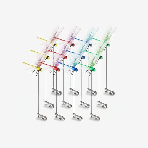 Dragonfly Clips 12-Pack – Realistic Hat Clip Bug Deterrents