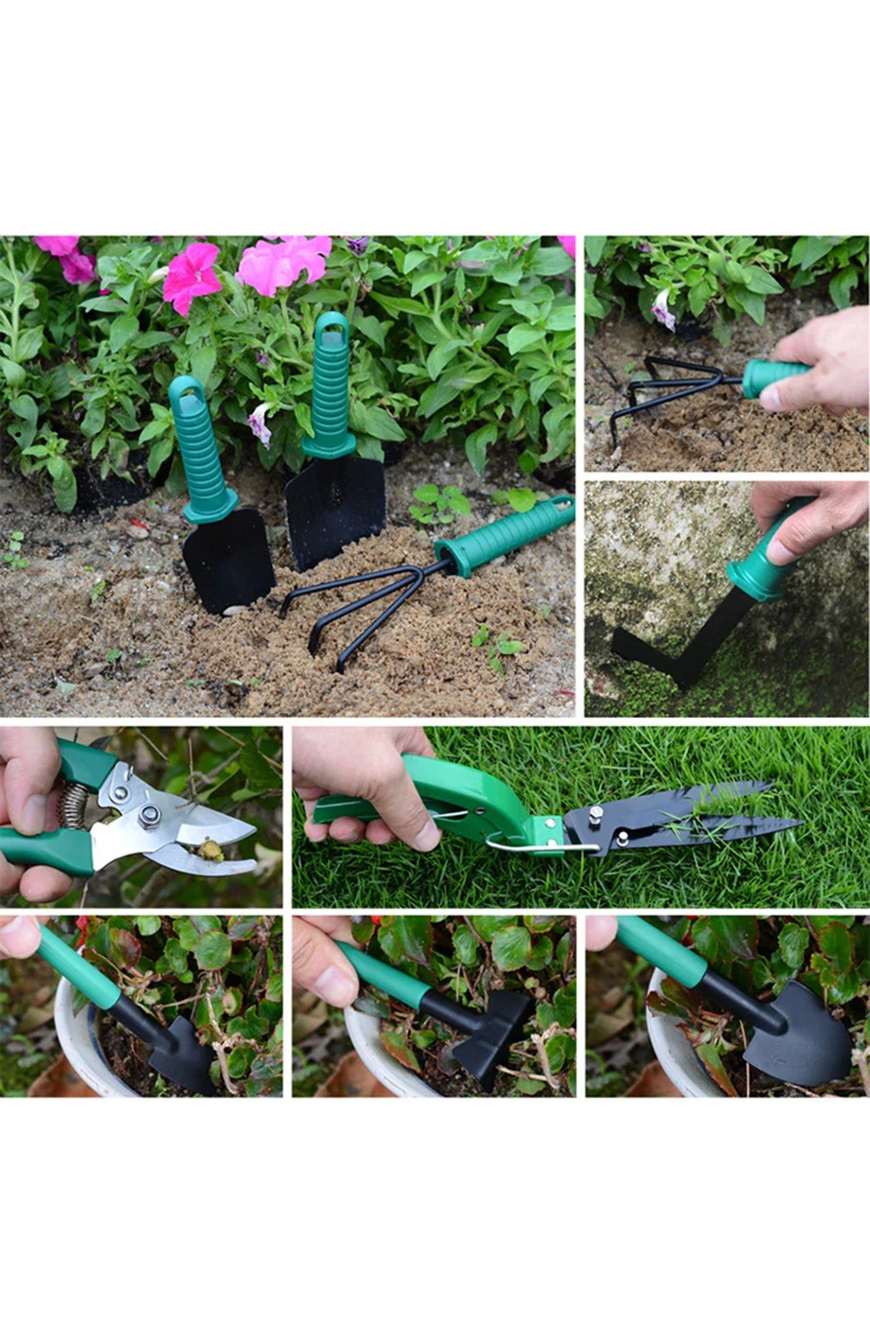 Horticultural Garden Tools Set - Flower Trays, Shovels