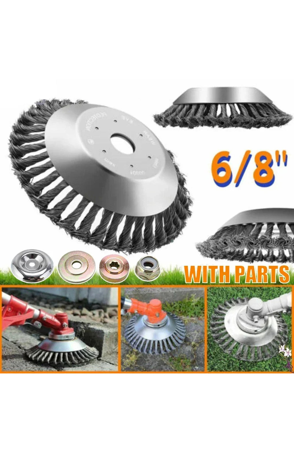 Universal Steel Wire Brush Trimmer Head