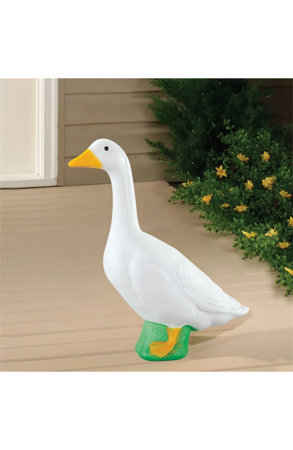 Goose Garden Statue 18cm White Outdoor Decor Landscape Animal